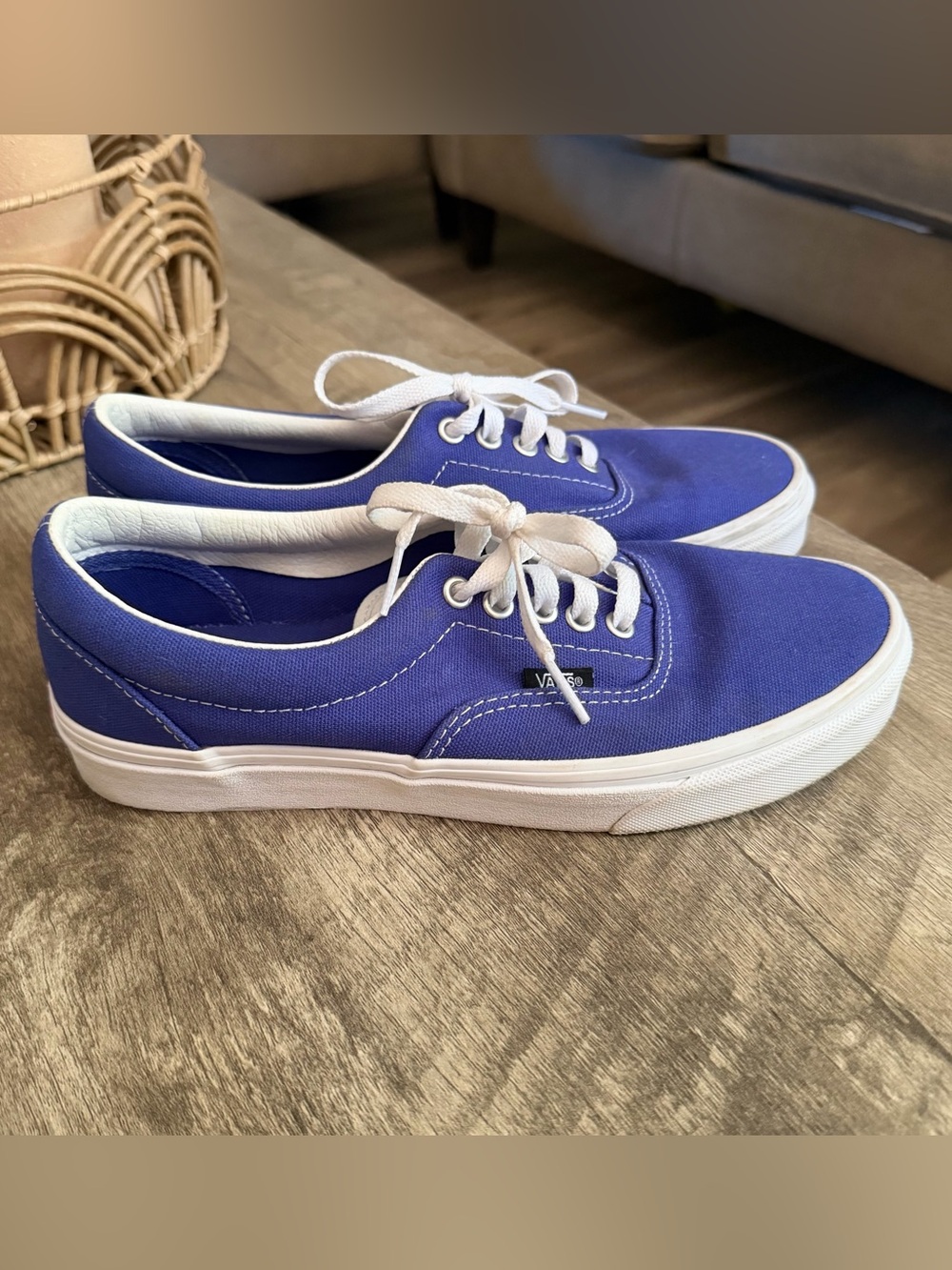 Vans Unisex Royal Blue Canvas Low-Top Sneakers
